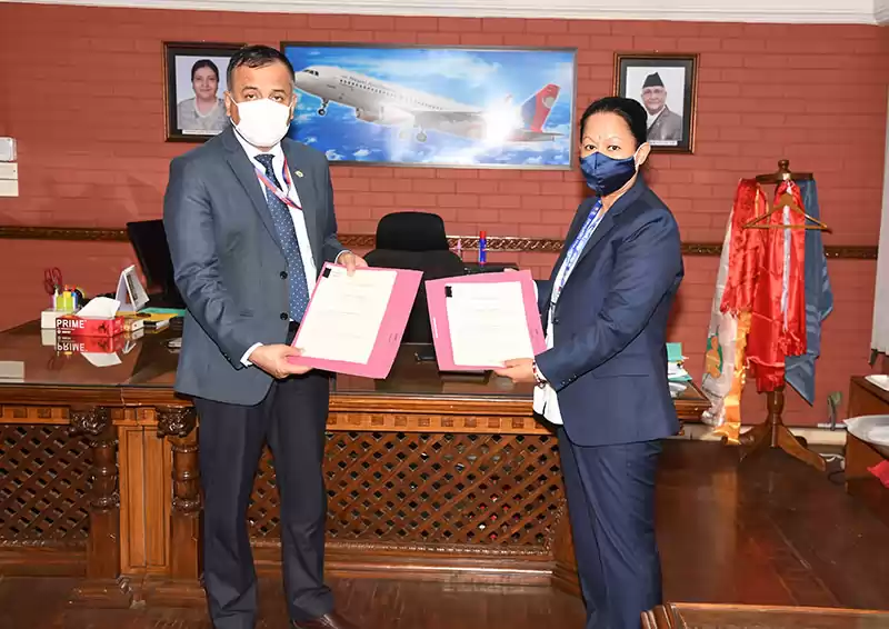 नेपाल वायुसेवा निगम र हुलाक सेवा विभागबीच चिठ्ठीपत्र ढुवानी सम्झौता