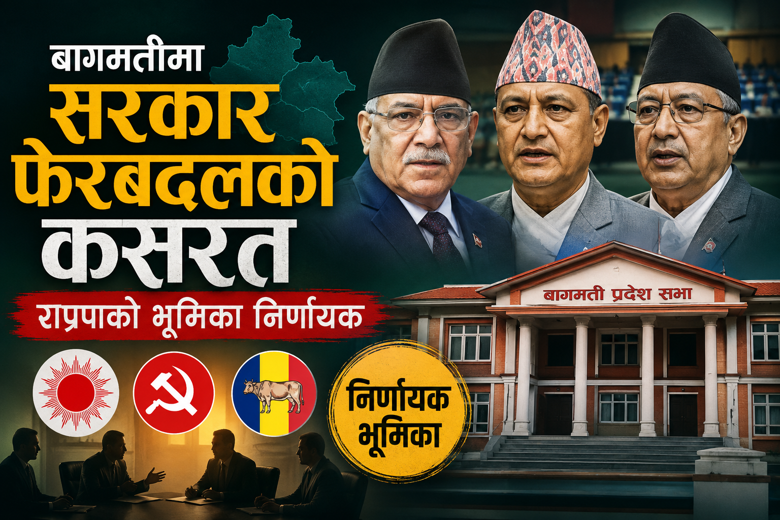 बागमतीमा सरकार फेरबदलको कसरत, राप्रपाको भूमिका निर्णायक