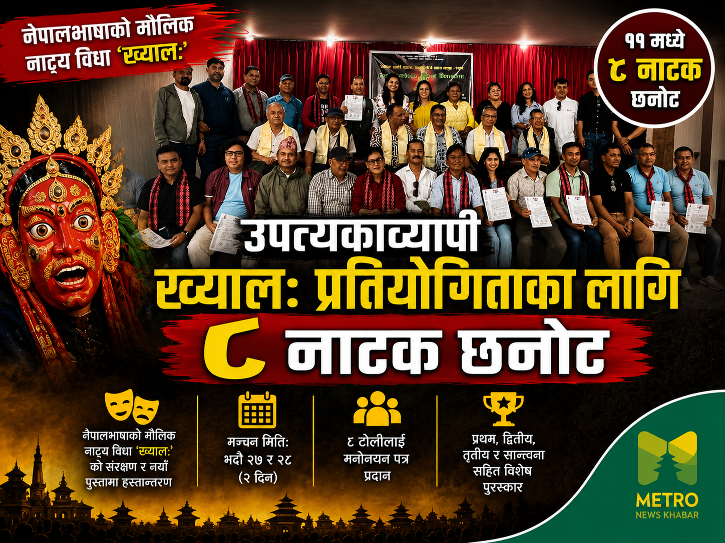 उपत्यकाव्यापी ख्यालः प्रतियोगिताका लागि ८ नाटक छनोट