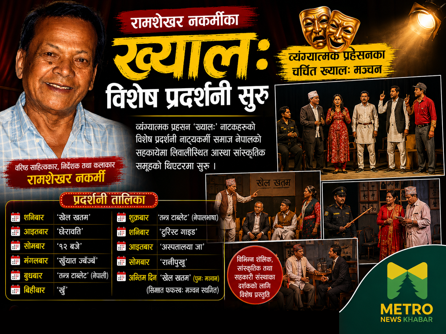 रामशेखर नकर्मीका ख्यालः नाटकको विशेष प्रदर्शनी सुरु